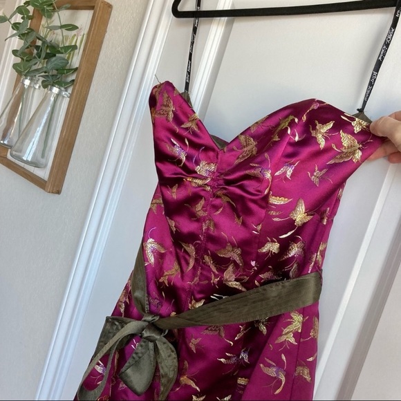 Betsey Johnson butterfly strapless midi y2k dress - Picture 2 of 11